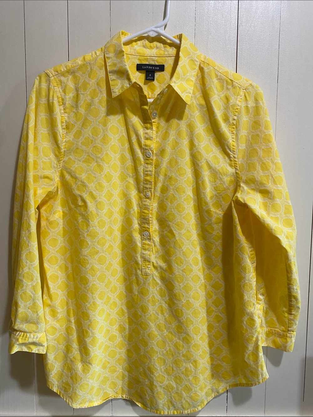 Lands’End 3/4 button pullover size 8